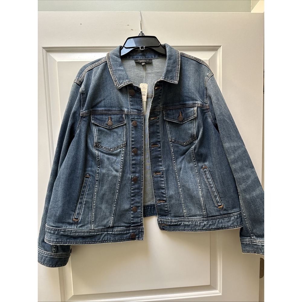 NWT Talbot's Woman Petite Jean Jacket Trucker Blue Denim Size‎ 2XP Casual